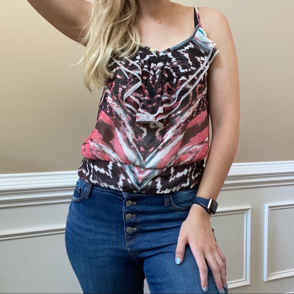 Ruffle Tank Top Blouse - Picture 1 of 7